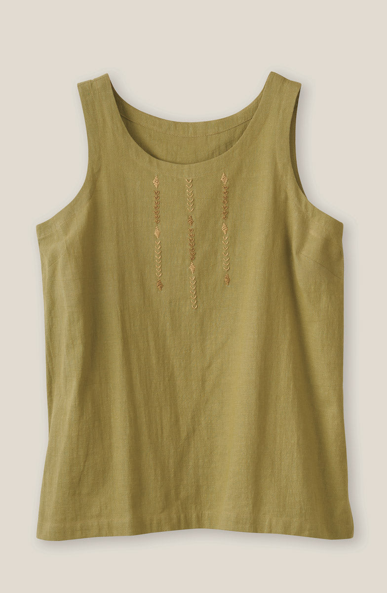 Sanju Slub Cotton Tunic Tank