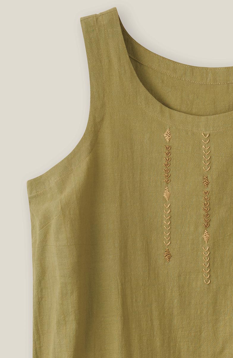 Sanju Slub Cotton Tunic Tank