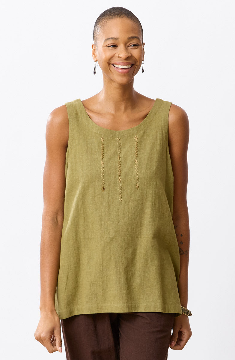 Sanju Slub Cotton Tunic Tank