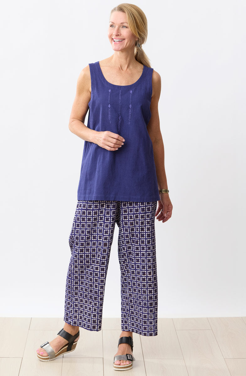 Sanju Slub Cotton Tunic Tank