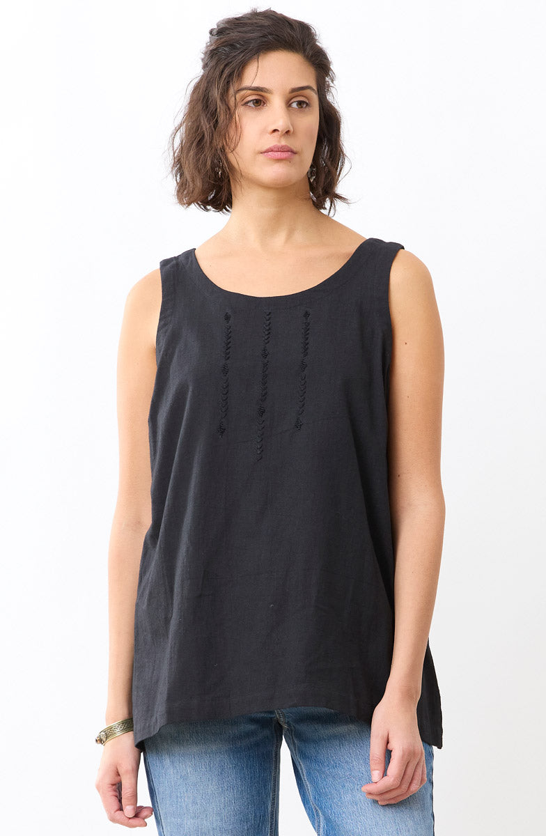 Sanju Slub Cotton Tunic Tank