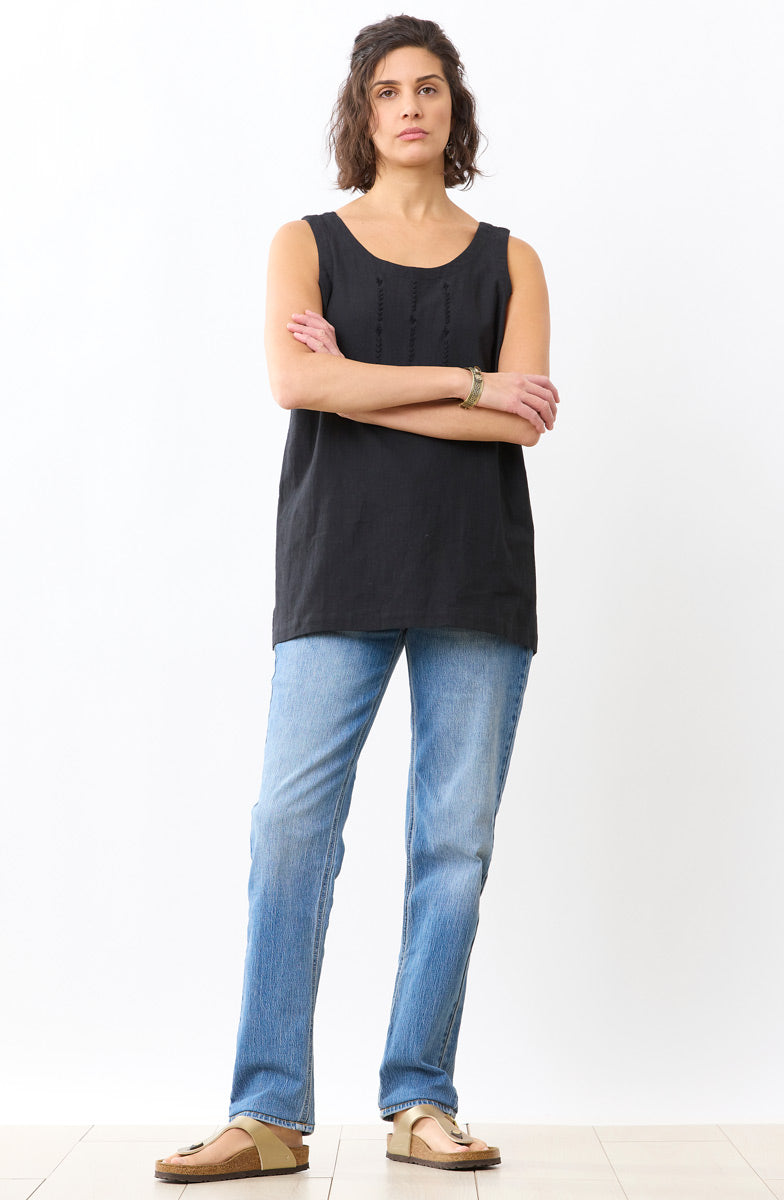 Sanju Slub Cotton Tunic Tank
