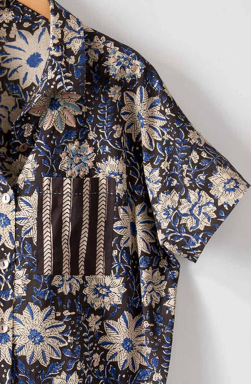 Chennai Camp Shirt - Black/Multi