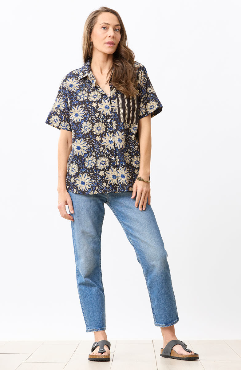 Chennai Camp Shirt - Black/Multi