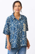 Radhika Natural Dye Oversized Shirt - Indigo
