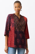 Shaily Deadstock Tunic - Red/Multi